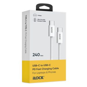 Fast Charging Cable 240 Watt PD | USB-C to USB-C | Ultra Durable Braided Cable