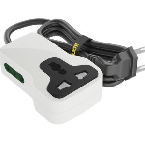 Mini Power Strip – 3 Outlets | 2 Schuko + 1 Universal Socket