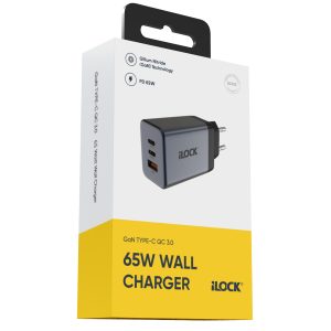 Wall Fast Charger 65W (2 USB-C & USB-A)