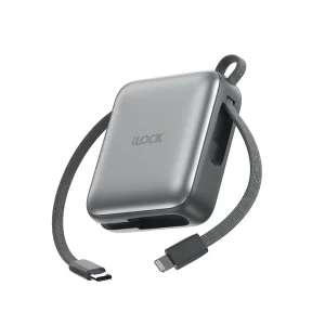 iLOCK 22.5W 10,000 mAh Pocket Bank Built in Charging Cables