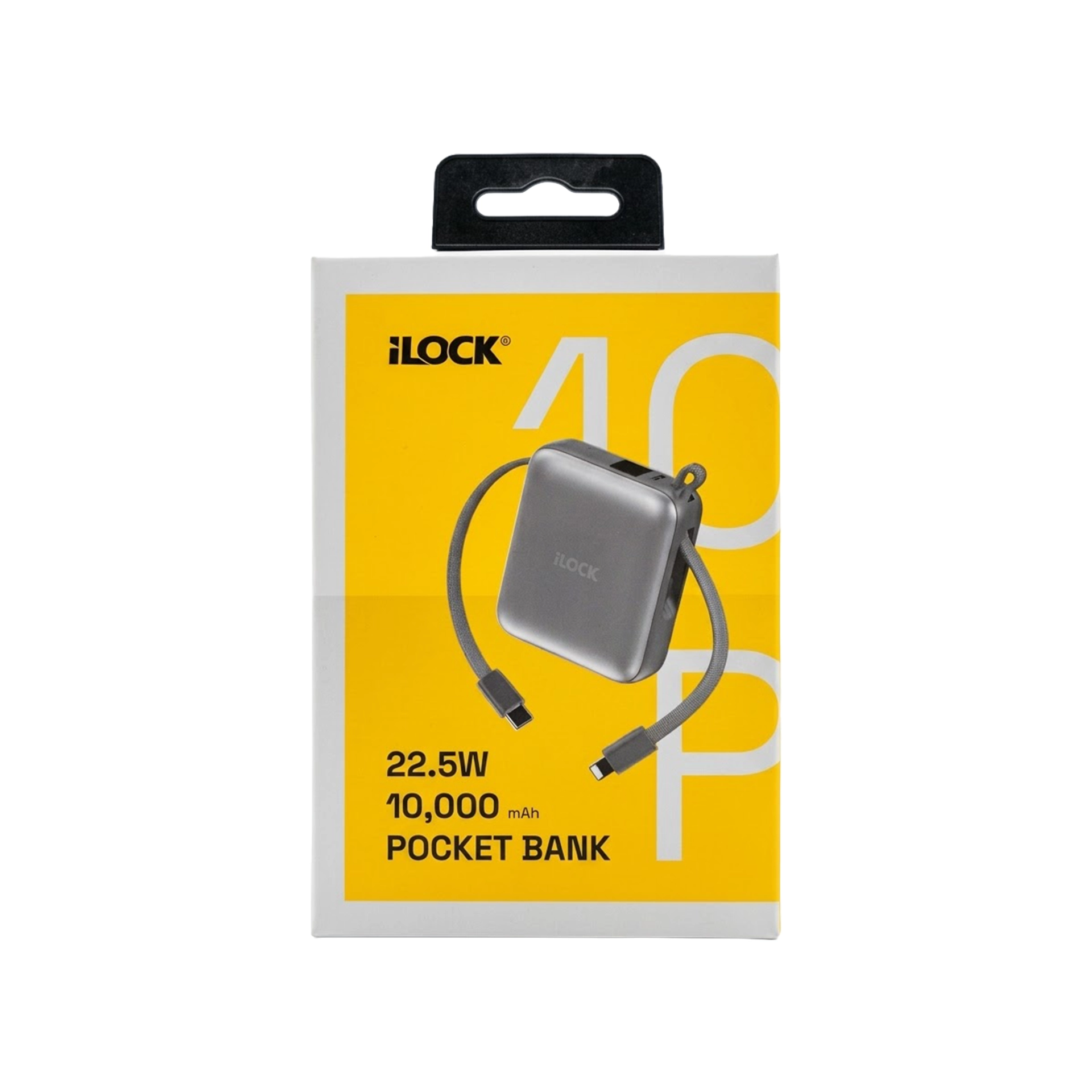 iLOCK 22.5W 10,000 mAh Pocket Bank Built in Charging Cables - Image 2